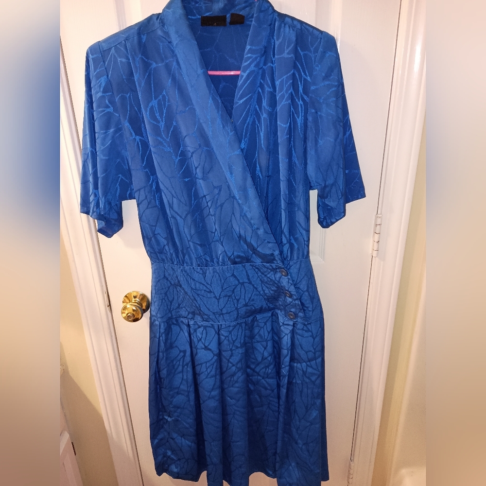 Vintage Nilani Royal Blue Midi Dress